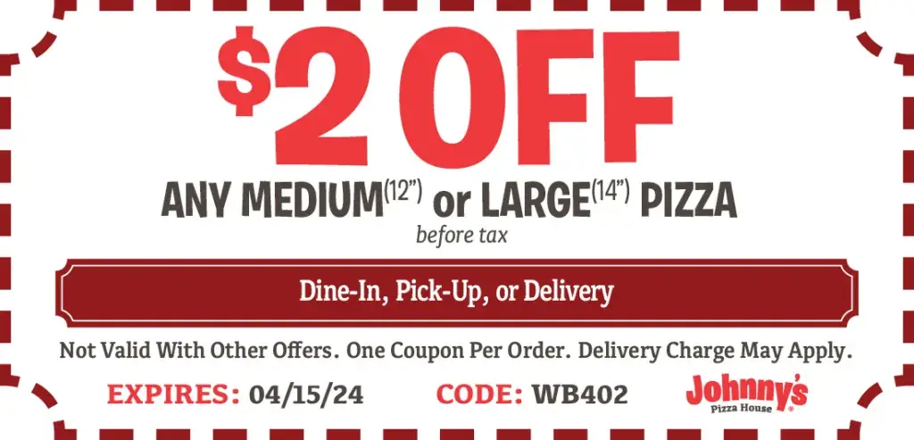 $2.00 Off Any Medium (12") or Large (14") Pizza (before tax)