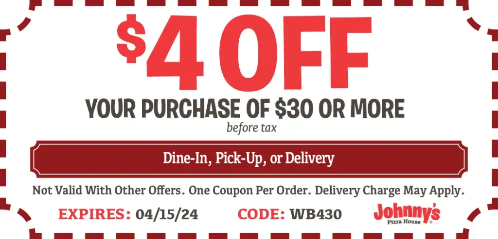 $4.00 Off your order of $30 or more (before tax)
